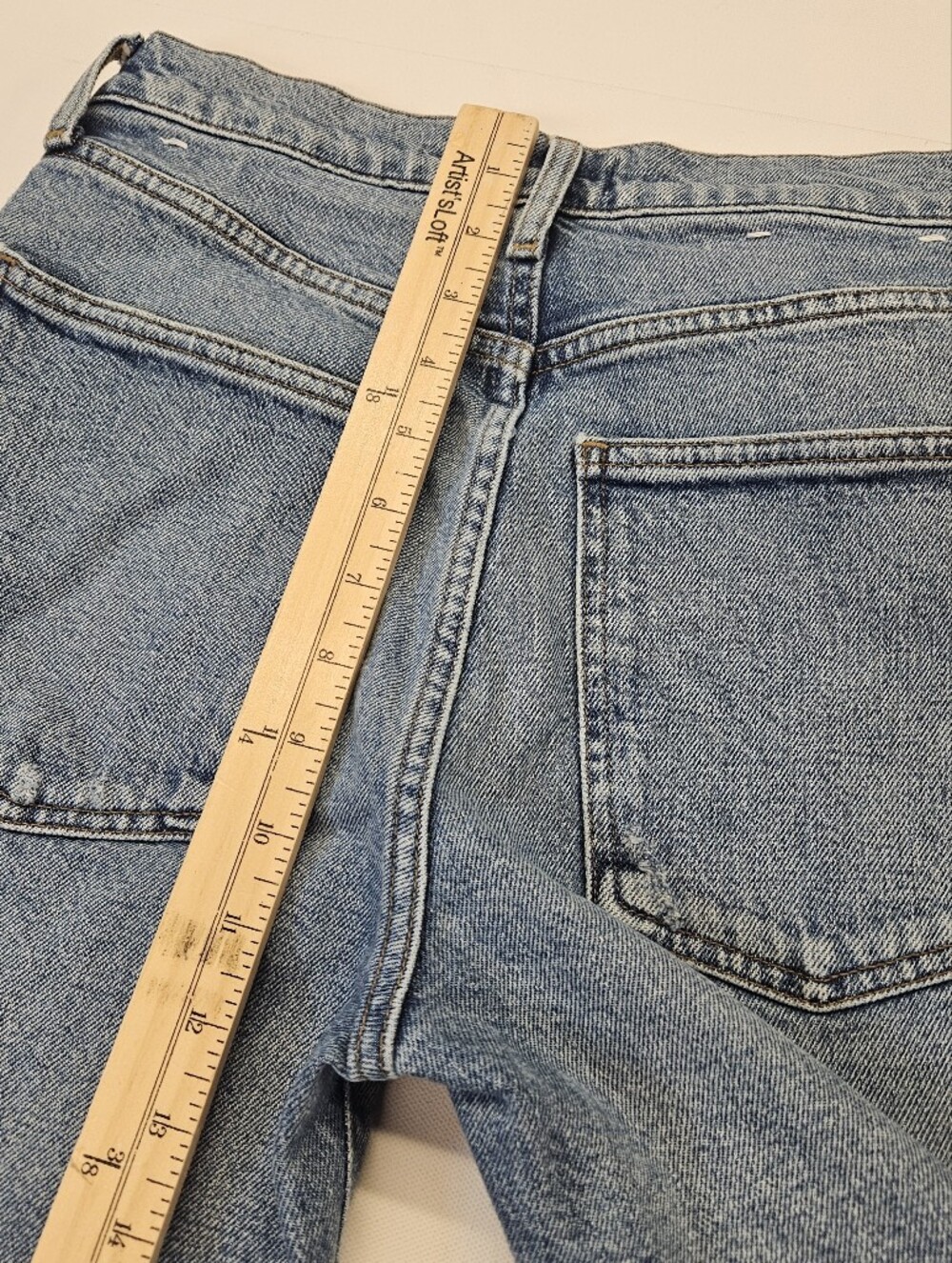 AGOLDE Jeans Womens 25 Blue High Rise Straight Light Wash Faded Denim - Picture 10 of 10